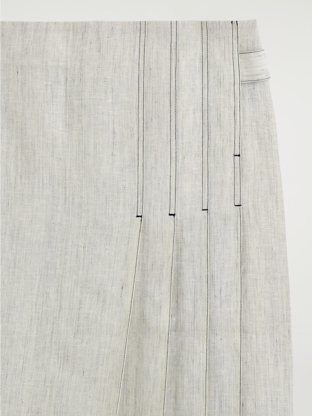 NWT (size 2) COS BELTED PLEATED LINEN MIDI SKIRT - Picture 5 of 9